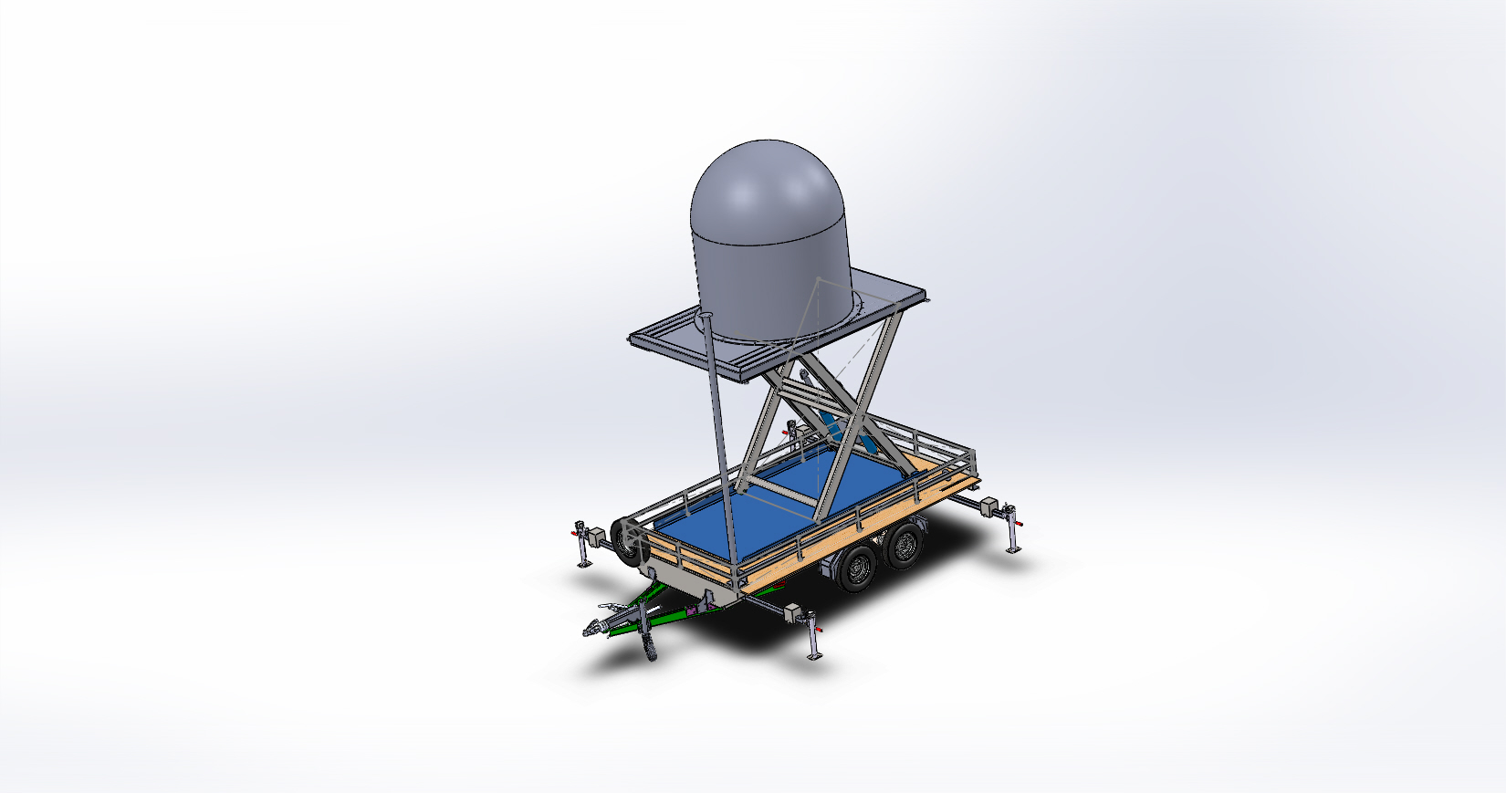 3500 KG Çift Dingil Askeri Römork