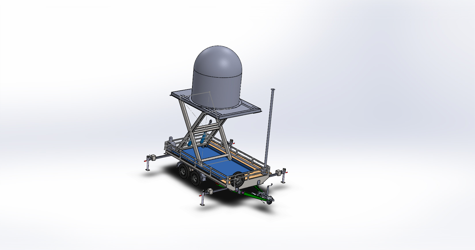 3500 KG Çift Dingil Askeri Römork