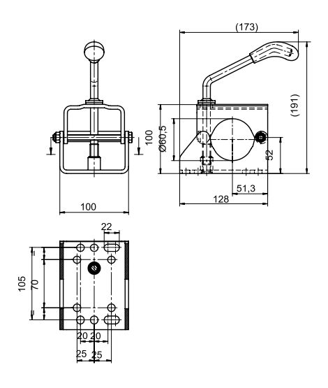 60 MM ÖN DESTEK TEKERİ KELEPÇESİ KNOTT