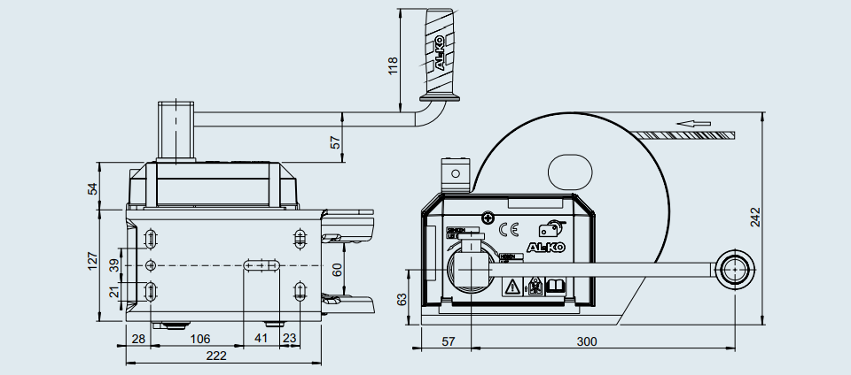 FRENLİ EL VİNCİ 1201 PLUS A OTOMATİK 12,5 METRE BAND HALATLI AL-KO