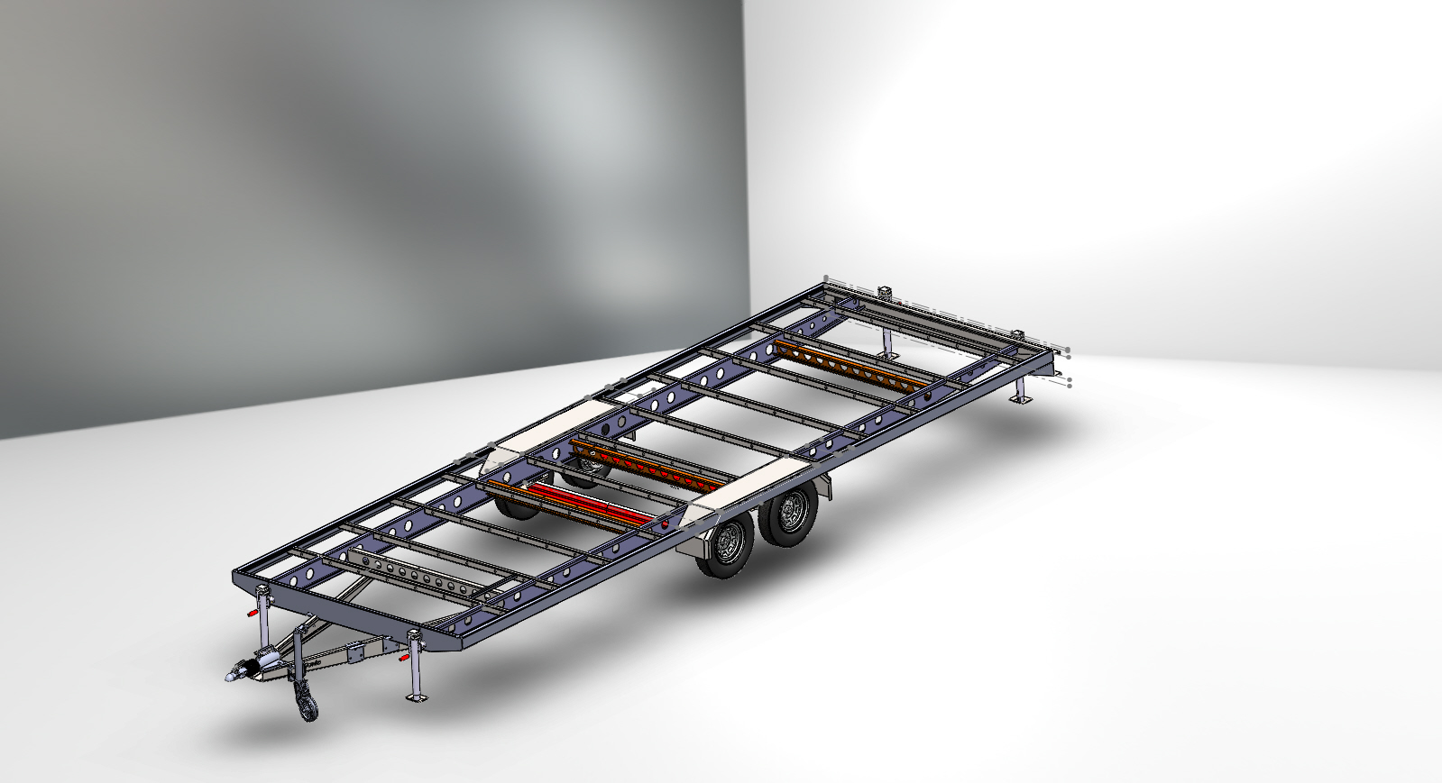 3500 Kg Çift Dingil Sal Kasa Römorku/2