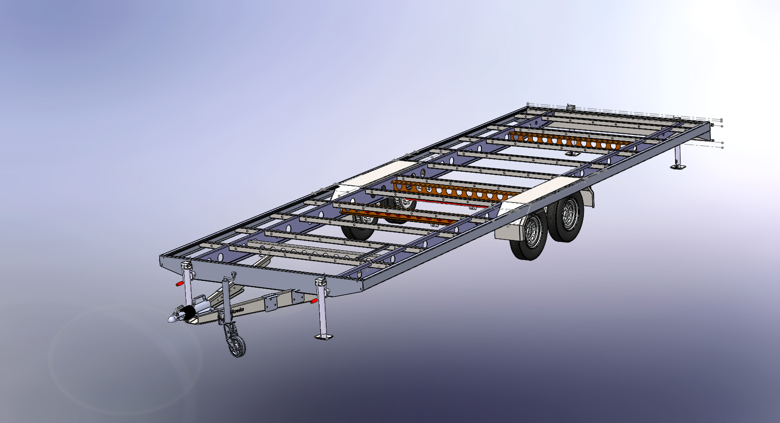 3500 Kg Çift Dingil Sal Kasa Römorku/2