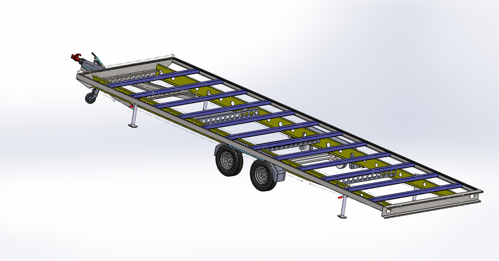 3500 Kg Çift Dingil Sal Kasa Römorku/2