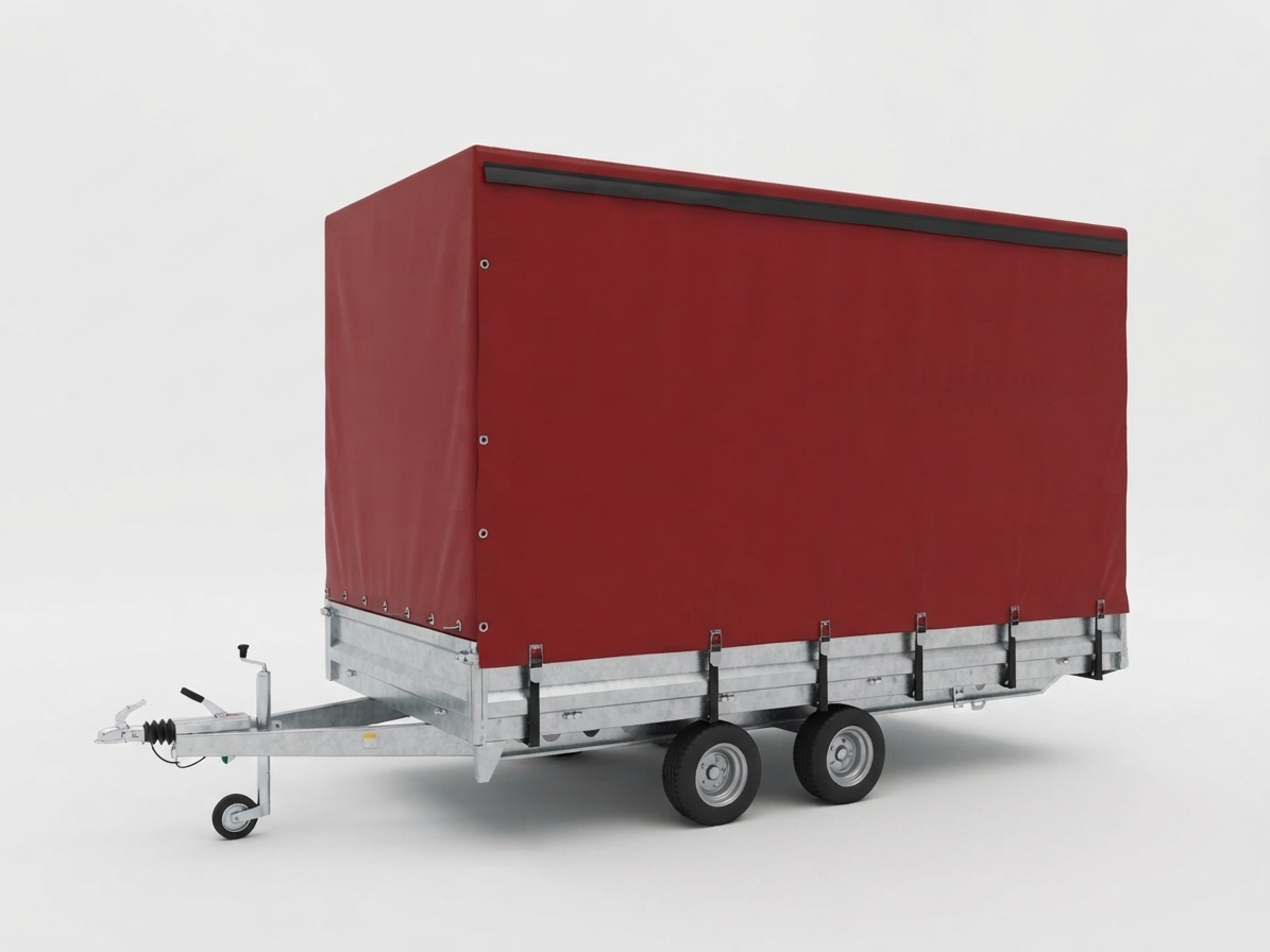 3500 kg Çift dingil Merkezi Kapalı kasa Römork 