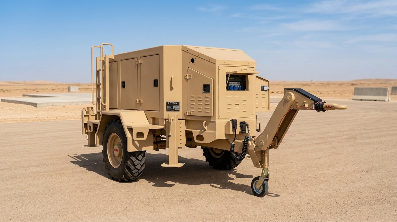 3500 KG Tek dingil Merkezi Nato tipi Jeneratör Römork/