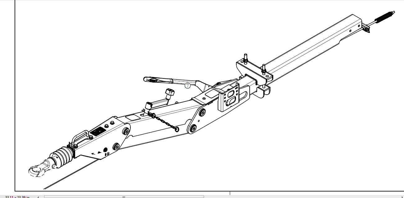 Knott KHD 35 Yükseklik Ayarlı Frenli Çeki Oku (2000 - 3500 kg)