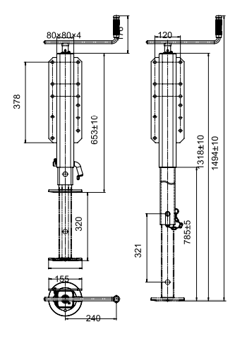 DESTEK AYAĞI 1500 KG KNOTT