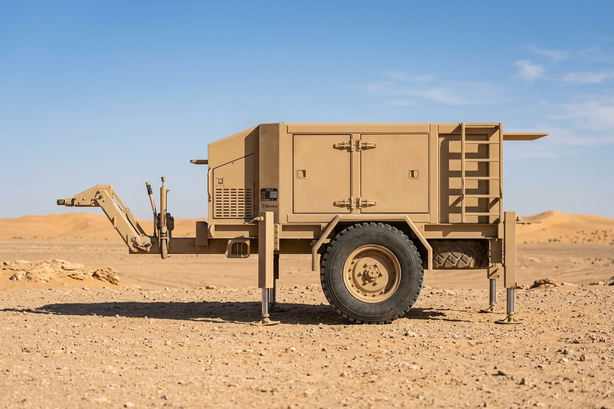 3500 KG Tek dingil Merkezi Nato tipi Jeneratör Römork/