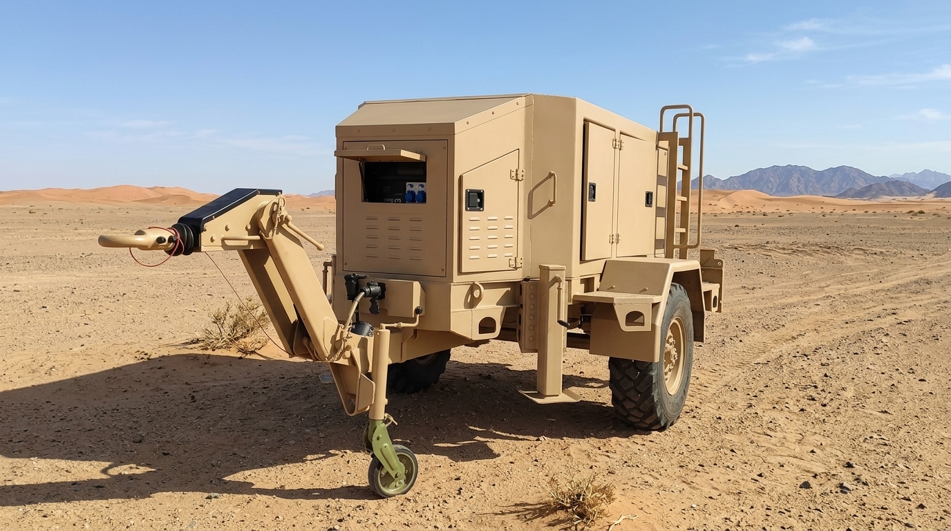 3500 KG Tek dingil Merkezi Nato tipi Jeneratör Römork/