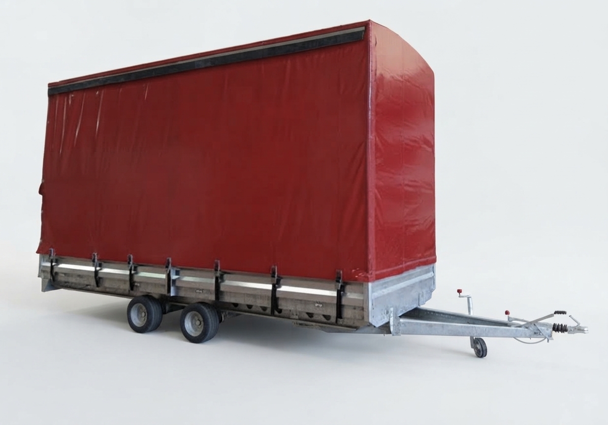 3500 kg Çift dingil Merkezi Kapalı kasa Römork 