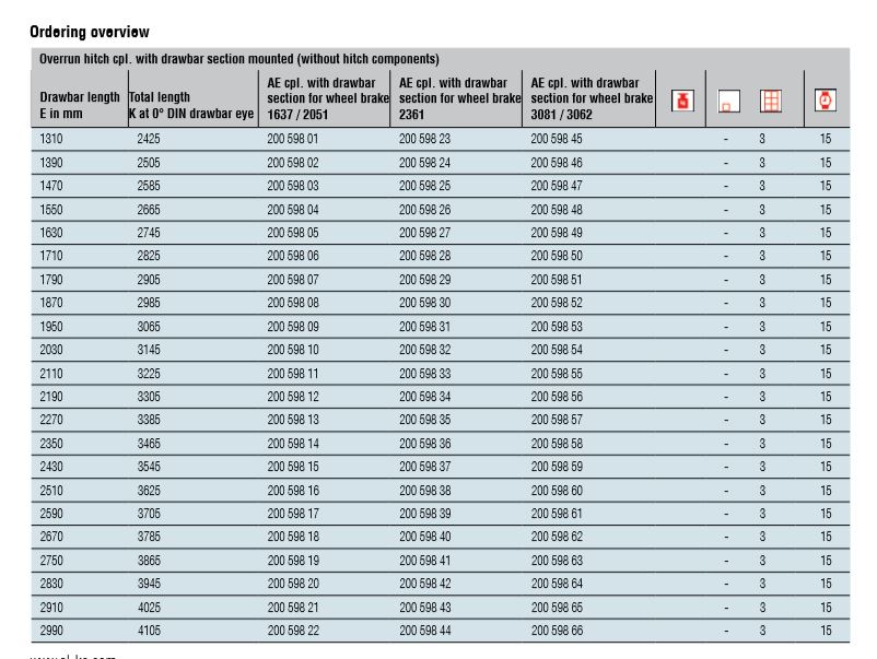 AL-KO 270 VB BASIC 2 Yükseklik Ayarlı Frenli Çeki Oku (1600 - 2700 kg)