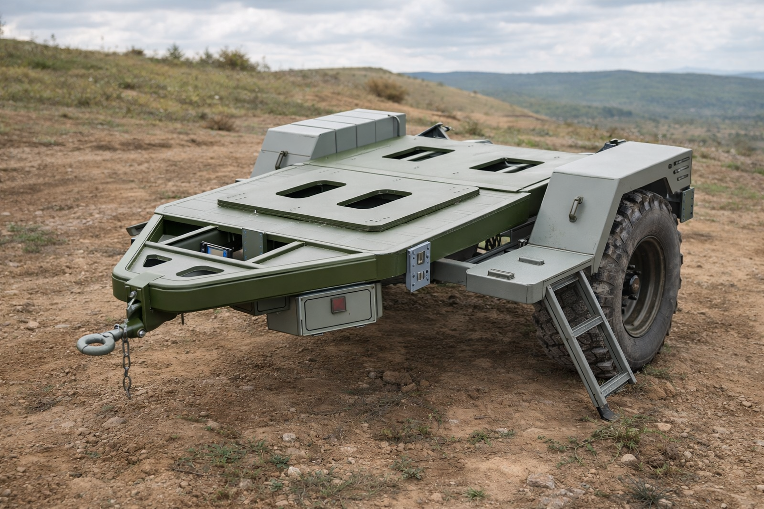 Tek dingil Nato tipi Jeneratör Römork