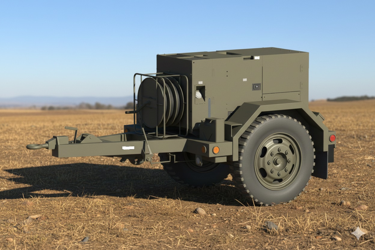 5000 KG Tek Dingil Nato Tipi Jeneratör Römork3