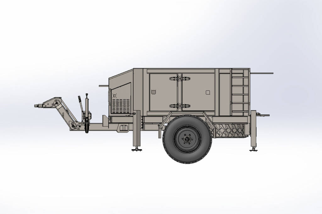 3500 KG Tek dingil Merkezi Nato tipi Jeneratör Römork/