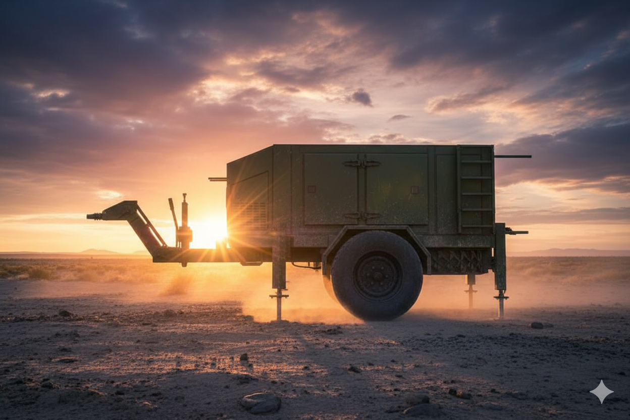 3500 KG Tek dingil Nato tipi Jeneratör Römork/